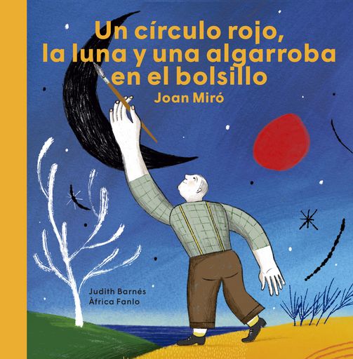 UN CIRCULO ROJO LA LUNA Y UNA ALGARROBA EN EL BOLSILLO