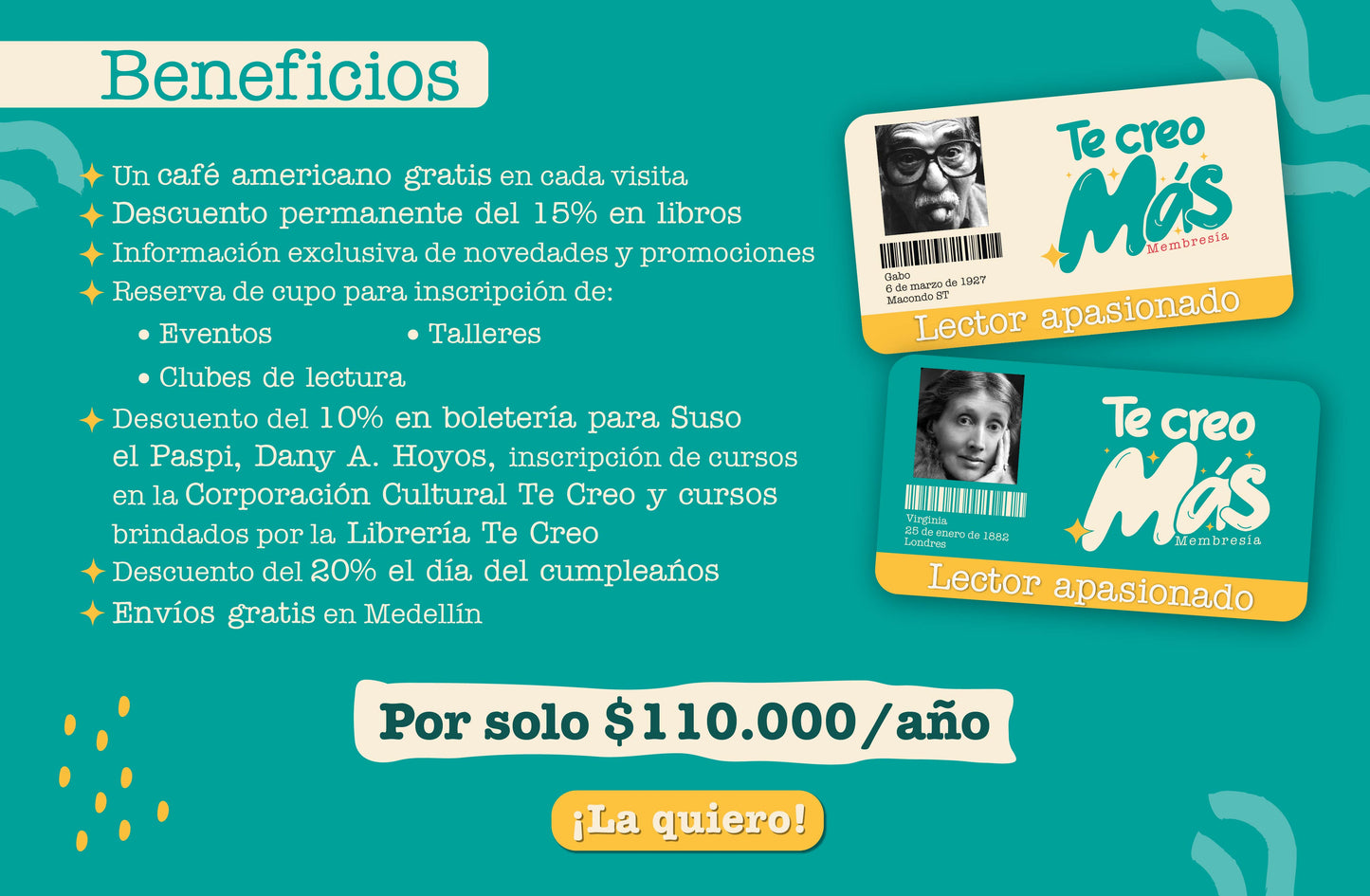 Membresía Te Creo Más