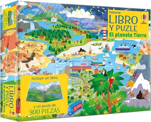 LIBRO Y PUZLE EL PLANETA TIERRA