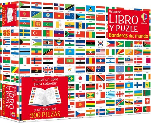 LIBRO Y PUZLE BANDERAS DEL MUNDO