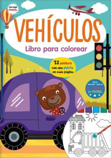 VEHICULOS LIBRO PARA COLOREAR