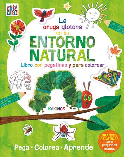 La pequeña oruga glotona en su entorno natural