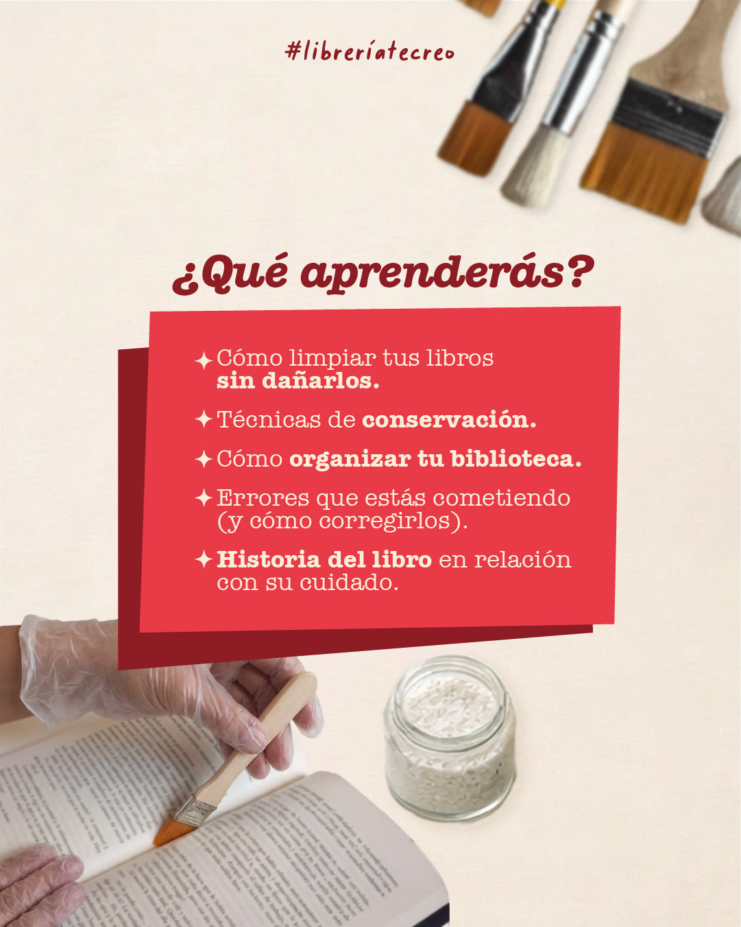 TALLER CUIDADO DE LIBROS VIRTUAL | CON KIT