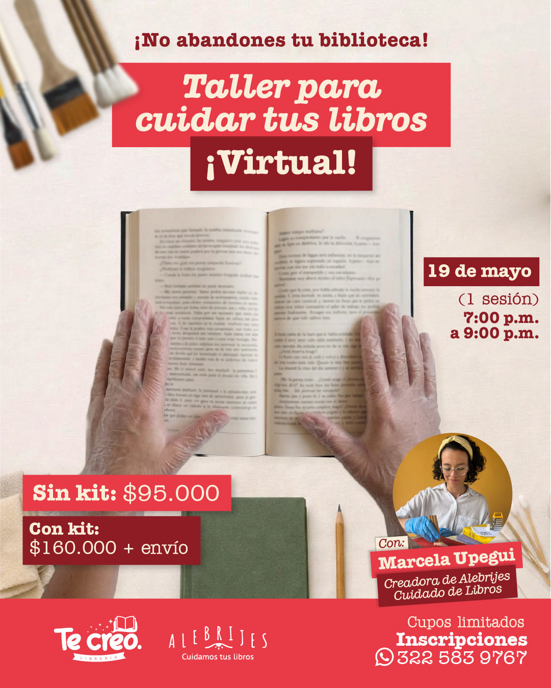 TALLER CUIDADO DE LIBROS VIRTUAL | CON KIT