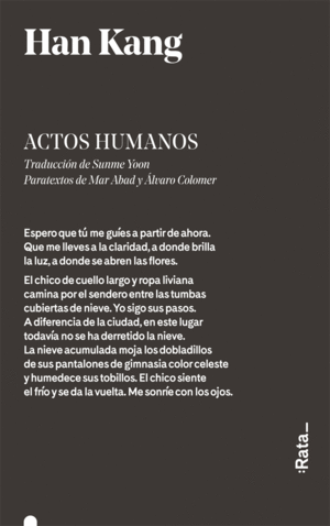 Actos humanos | Han Kang